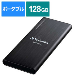 VERBATIMJAPAN 1回記録用 外付けSSD USB-C+USB-A接続 電子取引データ保存用 長寿命SSD [128GB /ポータブル型] SWOVA128G