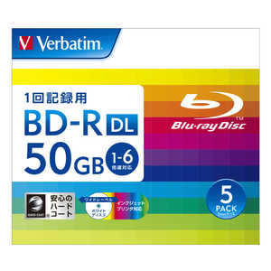 VERBATIMJAPAN データ用BDR DL ホワイト ［5枚 50GB インクジェットプリンター対応］ DBR50RP5V2