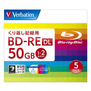 VERBATIMJAPAN データ用BDRE DL ホワイト ［5枚 50GB インクジェットプリンター対応］ ホワイト DBE50NP5V2