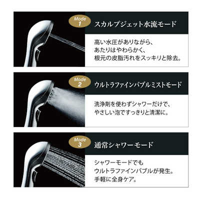 アデランス スカルプシャワーヘッド CRESKA ［マイクロバブル
