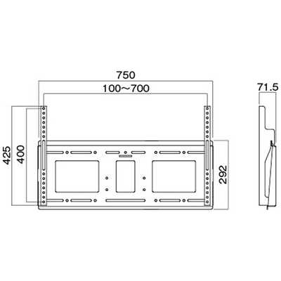 ハヤミ工産 ～100V型対応 壁掛金具 （角度固定タイプ） MH-851B の通販