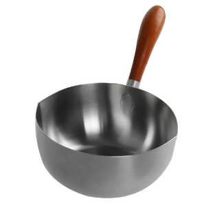 アイザワ 両口付ミルクパン 木柄手造り 15cm 1903