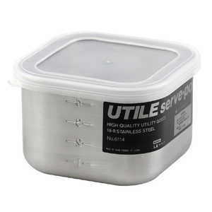 アイザワ 保存容器 660ml UTILE 目盛付角容器 S 6114