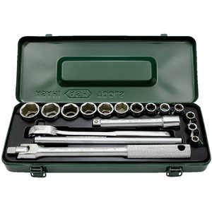 旭金属工業 6角ソケットレンチセット12.7□×17PCS VJS4131 旭金属工業 6角ソケットレンチセット12.7□×17PCS VJS4131