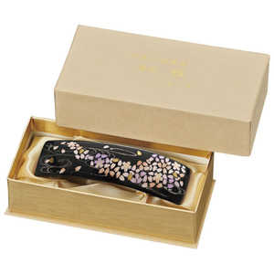 まえじゅう漆器 漆芸バレッタ長角(小) 舞桜(B) まえじゅう漆器 漆芸バレッタ長角(小) 舞桜(B)