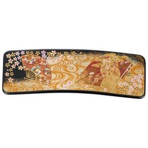 まえじゅう漆器 漆芸バレッタ長角(大) 京雅 (B) まえじゅう漆器 漆芸バレッタ長角(大) 京雅 (B)