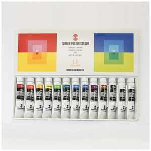 ターナー色彩 13本セット (11ml・12色) ポスターカラー PC13C ターナー色彩 13本セット (11ml・12色) ポスターカラー PC13C