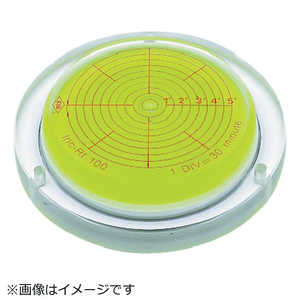 アカツキ製作所 取付穴付角度計付丸台型アイベル水平器 INCRT150