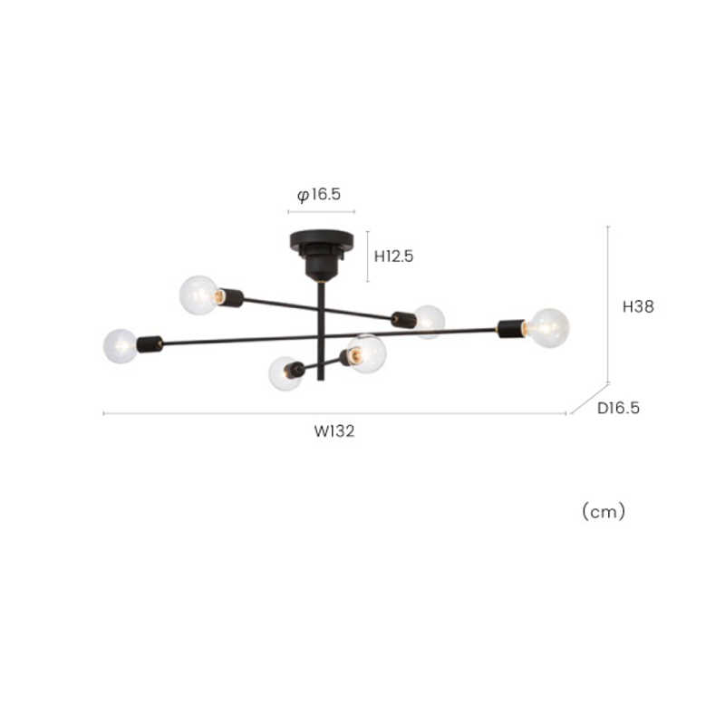 インターフォルム インターフォルム シーリングライト Astre(アストル) LED電球(E2660W相当φ95ボール球型)×6灯付 8畳 電球色  LT2678 LT2678
