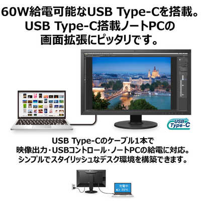 EIZO カラーマネジメント液晶モニター ColorEdge ブラック [27型 /WQHD 