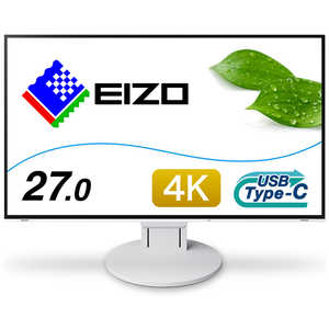 EIZO PCモニター FlexScan(Surface専用仕様モデル) ホワイト [27型 /4K(3840×2160） /ワイド] EV2785-SFWT
