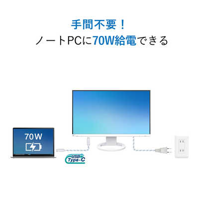 EIZO FlexScan USB Type-C対応 ノートPC給電 疲れ目軽減 ［27型 /WQHD
