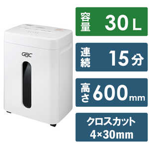 アコ・ブランズ・ジャパン GBC オフィスクロスカットシュレッダ M3330X-2W ホワイト GBC GSHM3330X-2W アコ・ブランズ・ジャパン GBC オフィスクロスカットシュレッダ M3330X-2W ホワイト GBC GSHM3330X-2W