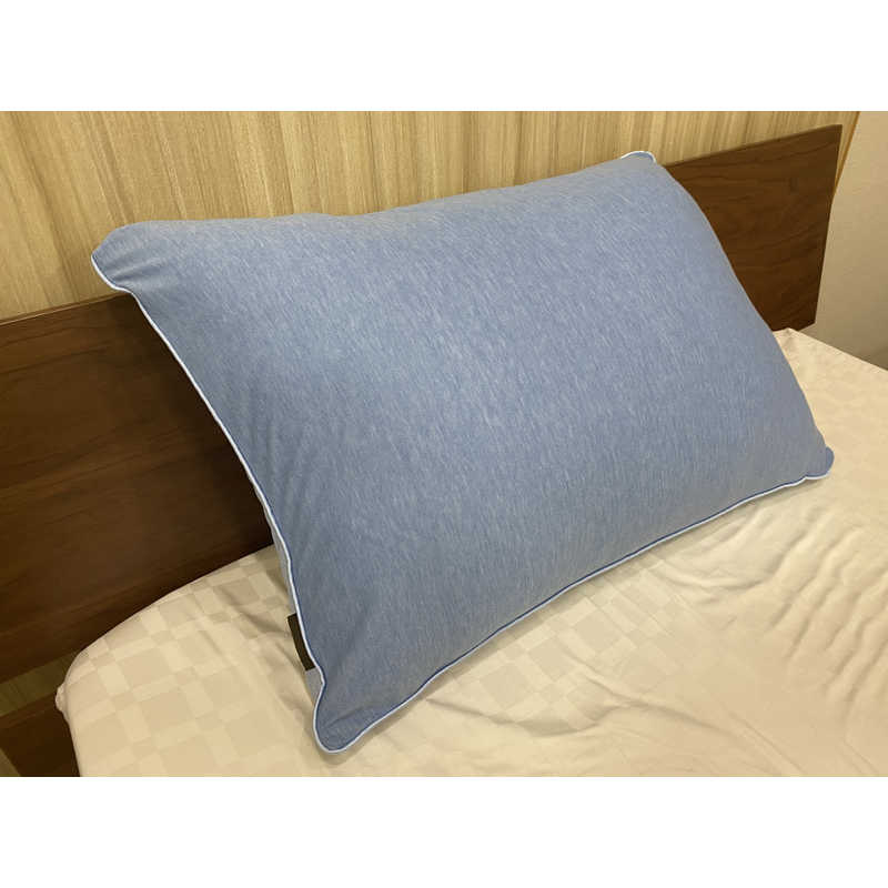 大宗 大宗 冷感&杢ニット リバーシブル枕カバー ブルー (43×63cm)  