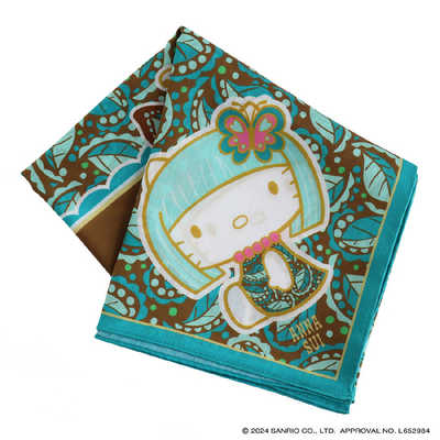 ブルーミング中西 ANNA SUI × HELLO KITTY 大判プリントハンカチ