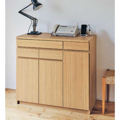 ベルメゾン プリンターも収納できるパソコンキャビネット・チェスト 幅