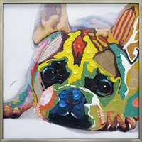 ユーパワー　オイルペイントアート「アニマルズ(Lサイズ)」 ユーパワー アート額 オイル ペイント アート「アニマルズ(Lサイズ