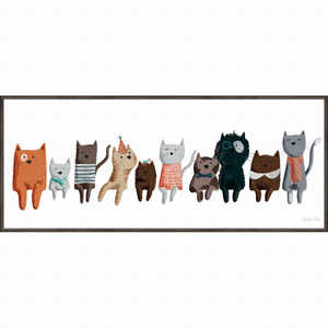 ユーパワー アート額 ベッキー ソーンズ「ピクニック キャット3」 BT05501 ユーパワー アート額 ベッキー ソーンズ「ピクニック キャット3」 BT05501