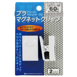 ミツヤ プラマグネットクリップ白2個 PMC-2540-2P-WH ミツヤ プラマグネットクリップ白2個 PMC-2540-2P-WH