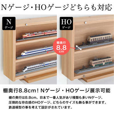 充英アート 鉄道模型ディスプレイケース ※Nゲージ・HOゲージ対応