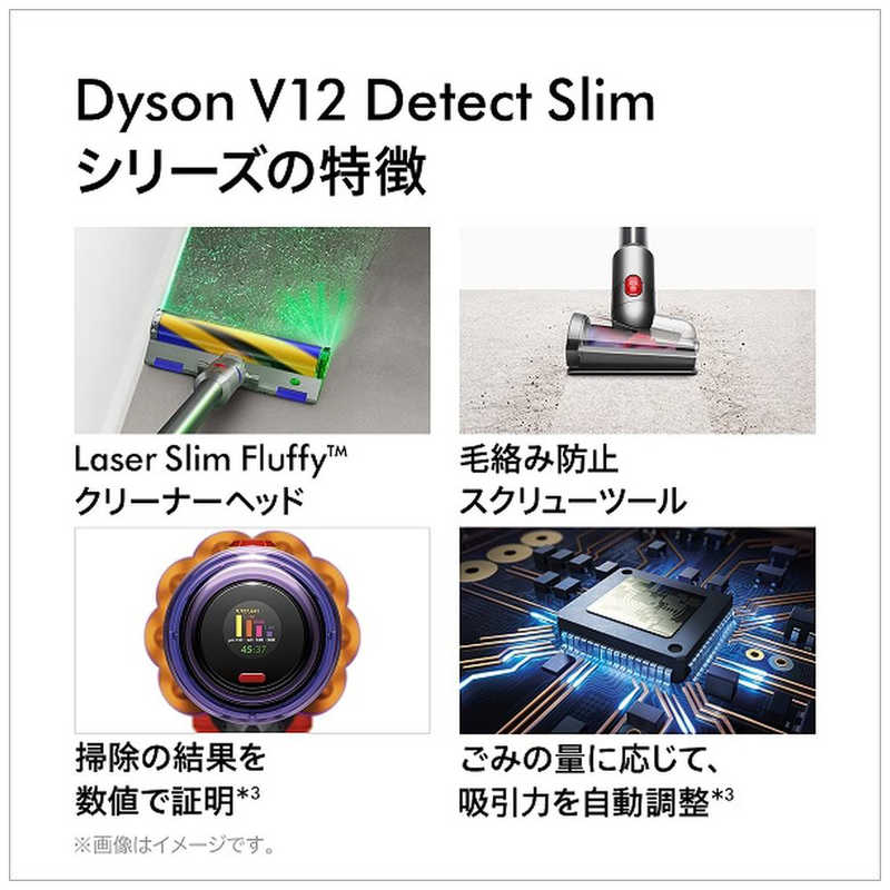 ダイソン　dyson ダイソン　dyson スティッククリーナー Dyson V12 Detect Slim Fluffy (オンラインモデル) ［サイクロン式 コードレス］ SV20FF ON SV20FF ON