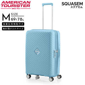 アメリカンツーリスター 拡張機能付スーツケース 無料預入 Mサイズ 4?6泊にオススメ SQUASEM ( スクアセム ) ［TSAロック搭載］ グラシアルブルー QJ2＊02006