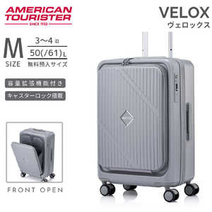 アメリカンツーリスター ストッパー付スーツケース PCポケット 15.6インチ対応 無料預け入れ Mサイズ ヴェロックス スピナー61 EXP ( VELOX ) ［TSAロック搭載］ ライトグレー UN8＊38002