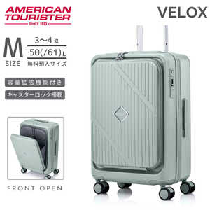 アメリカンツーリスター ストッパー付スーツケース PCポケット 15.6インチ対応 無料預け入れ Mサイズ ヴェロックス スピナー61 EXP ( VELOX ) ［TSAロック搭載］ パステルグリーン UN8＊31002