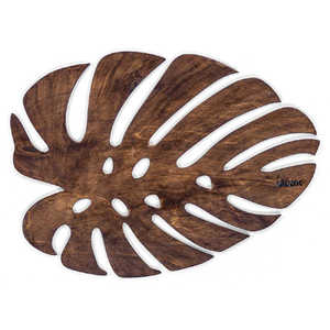 TISECO ランチョンマット 木製 ZICZAC BIRCH Placemat Monstera ZZ0557WENGE