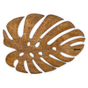 TISECO ランチョンマット 木製 ZICZAC BIRCH Placemat Monstera ZZ0557WALNUT