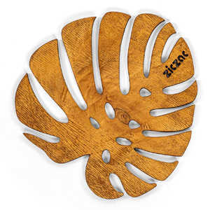 TISECO 鍋敷き 木製 ZICZAC BIRCH Trivet Monstera ZZ0559WALNUT