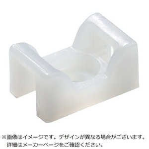 ABB TY-Rap 結束バンド用サドル型マウントベース(ねじ固定タイプ) サドル型マウンティングベース標準(ナチュラル色)(小袋)タイ幅最大2.4mm100個入り TC5140