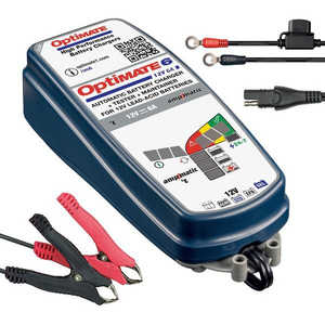 テックメイト オプティメート6 Ampmatic搭載 Ver.3 全自動バッテリー充電器(ワニ口クリップ、車両側ケーブル付属) TM-367 テックメイト オプティメート6 Ampmatic搭載 Ver.3 全自動バッテリー充電器(ワニ口クリップ、車両側ケーブル付属) TM-367