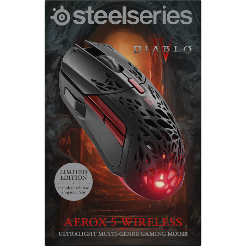 STEELSERIES STEELSERIES Aerox 5 Wireless DIABLO IV Edition ［光学式 /有線/無線(ワイヤレス) /9ボタン /Bluetooth・USB］ 62403 62403