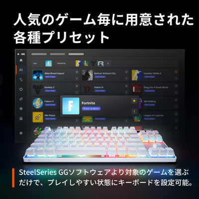 STEELSERIES Apex Pro TKL Gen 3 White JP ［有線 /USB］ 64903 の通販