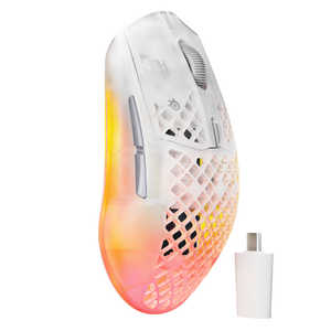 STEELSERIES Aerox 3 Wireless Gen 2 ［光学式 / 有線/無線(ワイヤレス) / 5ボタン / Bluetooth・USB］ Ghost 62715