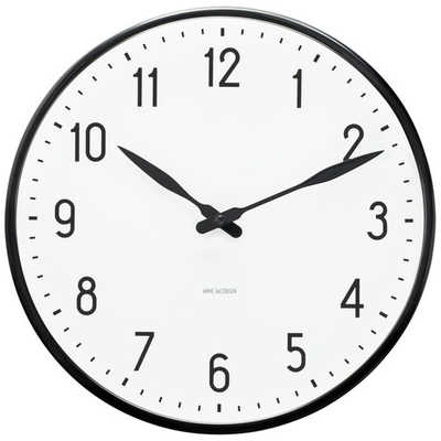 インテック　掛時計 Station Wall Clock 29cm white/black ARNE JACOBSEN(アルネ ヤコブセン)　AJ43643 インテック 掛時計 Station Wall Clock 29cm white/black ARNE