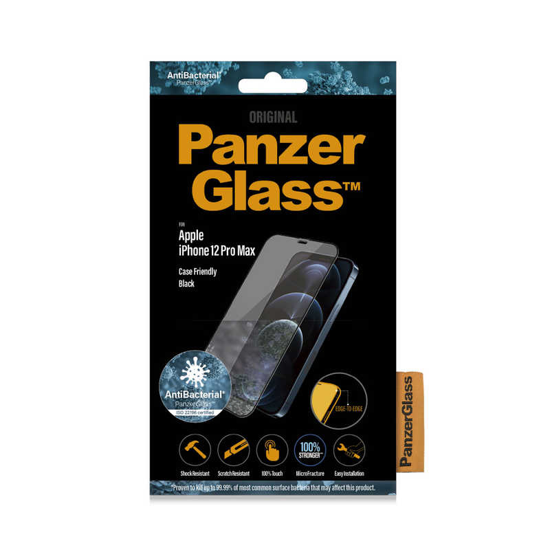 PANZERGLASS PANZERGLASS iPhone 6.7inch 2020 抗菌仕様 衝撃吸収 エッジトゥエッジ Black 2712 2712