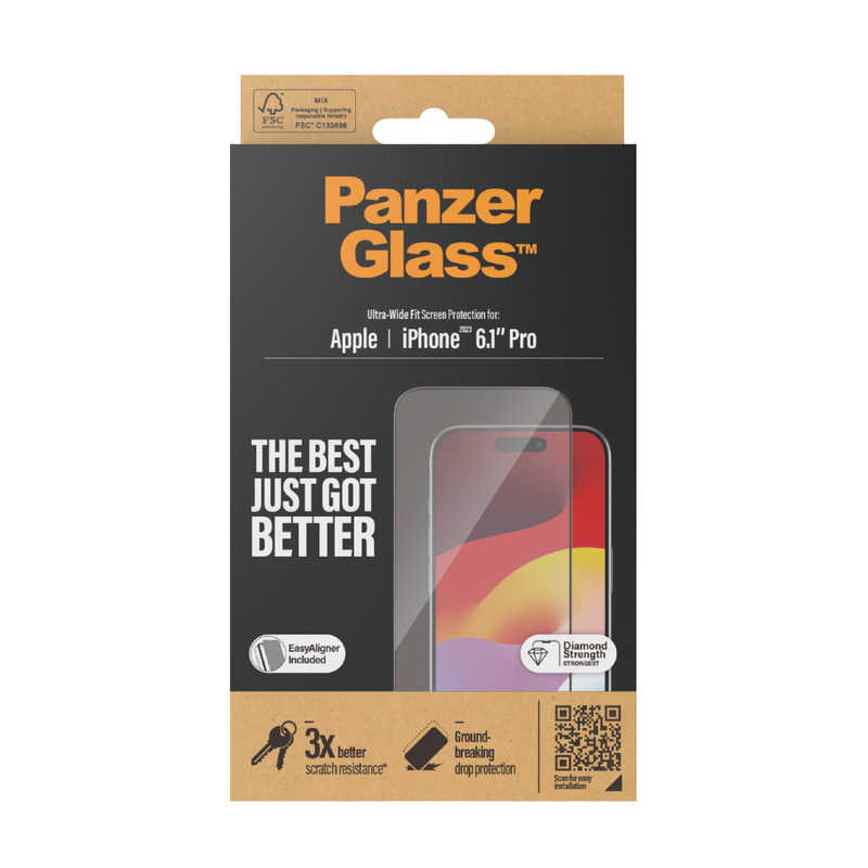 PANZERGLASS PANZERGLASS iPhone 15 Pro UWF 治具付き 2810 2810