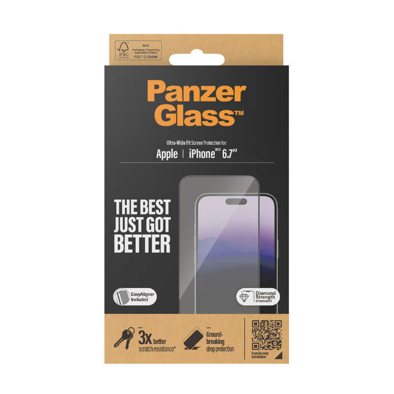 PANZERGLASS PANZERGLASS iPhone 15 Plus UWF 治具付き 2811 2811