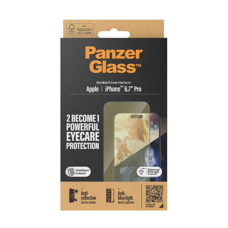 PANZERGLASS PANZERGLASS iPhone 15 Pro Max UWF 反射防止＆ブルーライトカット 治具付き 2816 2816
