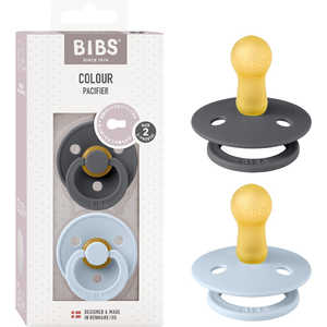 CLOVISBABY 天然ゴムおしゃぶり COLOUR(カラー) サイズ2 2PK Iron / Baby Blue CLOVISBABY 天然ゴムおしゃぶり COLOUR(カラー) サイズ2 2PK Iron / Baby Blue