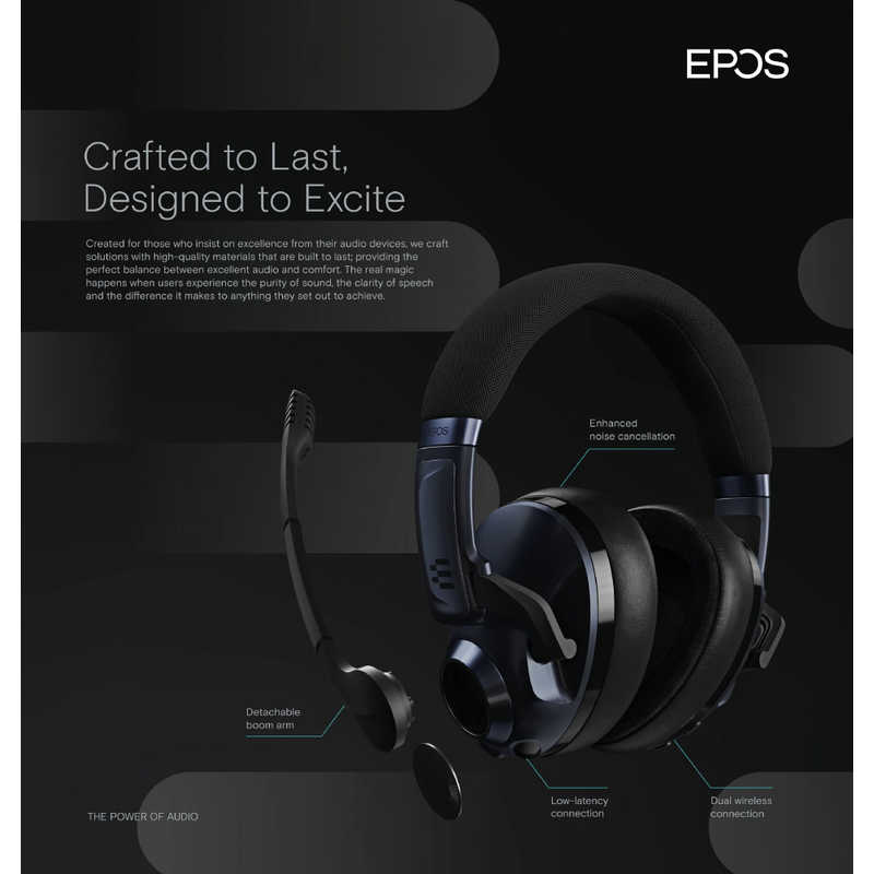 EPOS EPOS ゲーミングヘッドセット ワイヤレス（Bluetooth＋USB）/ヘッドバンドタイプ 1000892 1000892