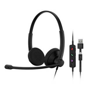 EPOS IMPACT 100 MS Stereo USB-C�{A USB�����w�b�h�Z�b�g �L�� ��y�ŉ��K �R�[���Z���^�[���� EPOS-1001421