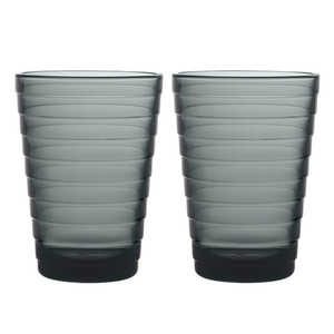 IITTALA アイノ・アアルト ハイボール グラス 約330ml ペアセット (2個入り) ダークグレー ［正規品］ 1057029