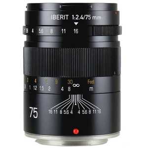 KIPON カメラレンズ ［FUJIFILM X /単焦点レンズ］ ブラック IBERIT 75mm f/2.4