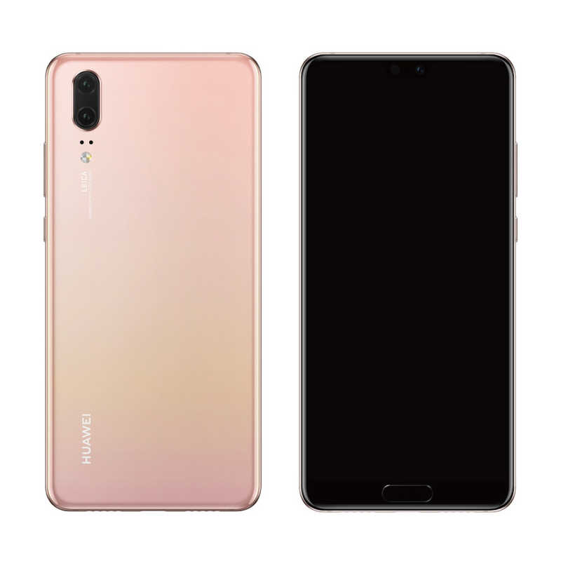 HUAWEI HUAWEI HUAWEI P20 Pink Gold 5.8型・メモリ/ストレージ：4GB/128GB nanoSIMｘ2 SIMフリースマートフォン 51092NAV 51092NAV