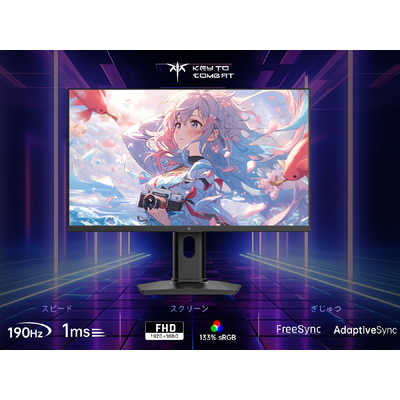 KTC ゲーミングモニター Fast IPS フルHD 190Hz ［23.8型 / フル
