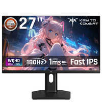 KTC 27インチ 湾曲ゲーミングモニター WQHD KTC ゲーミングモニター WQHD FastIPS 180Hz ［27型 / WQHD(2560