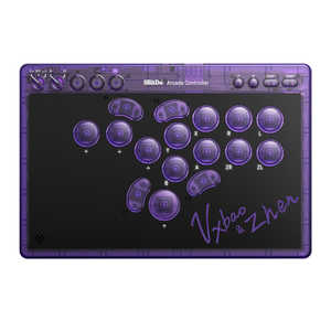 8BITDO �uVxbao�v���uZhen�v�V�O�l�`���[���f�� �����E�L���ڑ� �A�[�P�[�h�R���g���[���[(WindowsPC/Switch/Switch2�Ή�) 8BitDo Arcade Controller Purple